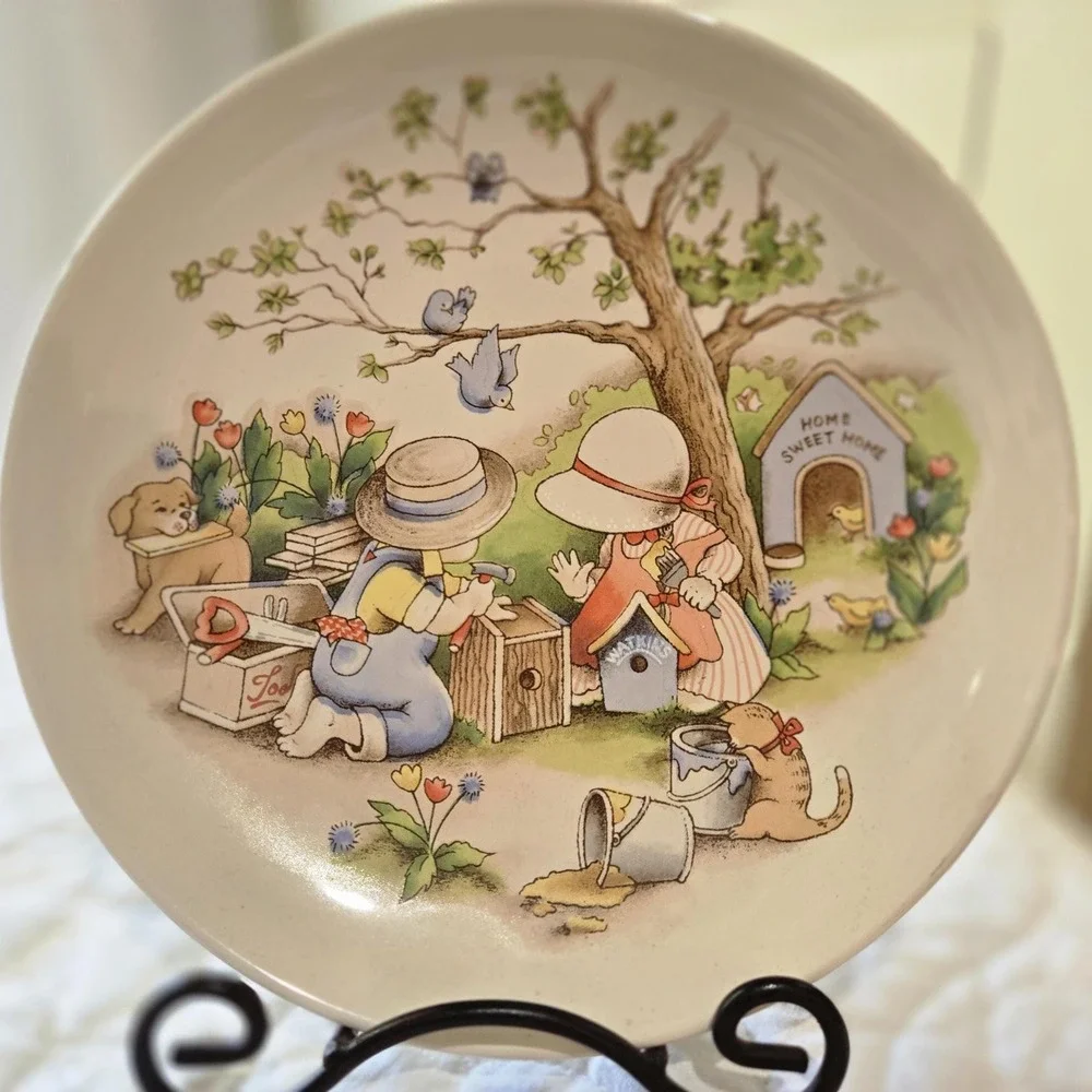 Vintage Watkins Country Kids Collectors Dessert Plates - set‎ of 5